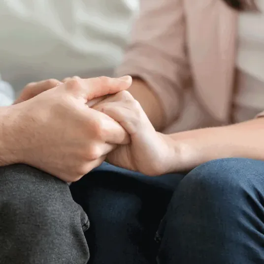 A couple in a marriage counseling session at Solace